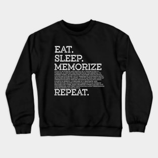 Cycle 2 Eat Sleep Memorize Repeat Memory Master Crewneck Sweatshirt